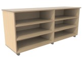 Verrijdbare kast laag B176 x H80 cm met 6 vakken berken Tangara Groothandel1